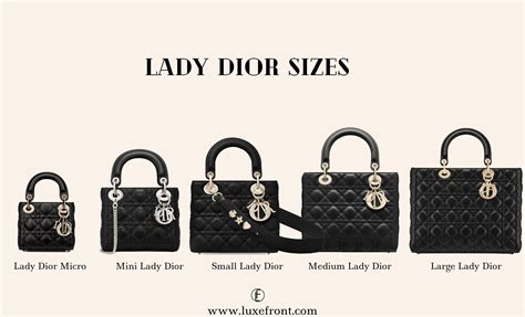 lady dior sizes.